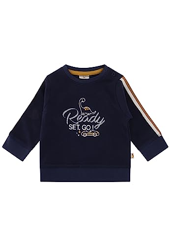 SALT AND PEPPER Bluza chłopięca dla chłopców Sweat Readysetgo Emb, Granatowy (True Navy), 86