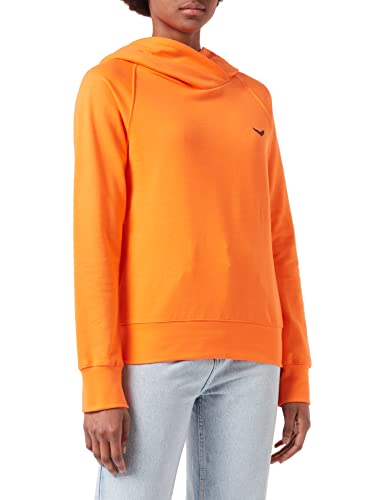 Trigema Damska bluza z kapturem 579904, mandarynka C2C, standardowa