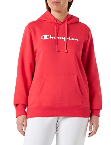Champion Damska bluza z kapturem Legacy American Classics Powerblend z polarem, czerwona, XS