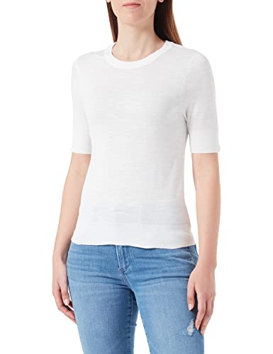 s.Oliver Sweter damski, z krótkim rękawem, biały, 40, biały, 40