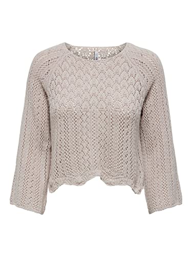 Bestseller A/S Damski sweter ONLNOLA Life 3/4 KNT NOOS, Feather Gray, XXL, szary (Feather Gray), XXL
