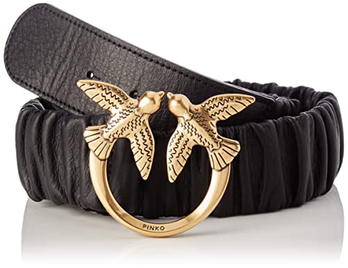 PINKO Pasek damski, Z99q_czarno-antyczne złoto, L