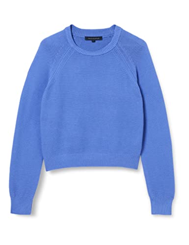 French Connection Damski sweter z długim rękawem Lily Mozart z okrągłym dekoltem, Baja Blue, S