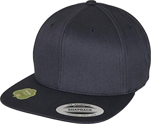 Yupoong Flexfit Unisex Snapback Cap z bawełny organicznej z prostym daszkiem, czapka baseballowa z bawełny organicznej, regulowany rozmiar, rozmiar uniwersalny, ciemny granat, jeden rozmiar