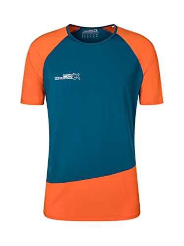 ROCK EXPERIENCE Koszulka męska Merlin Ss, 1484 marokański niebieski + 0630 płomień, XXL