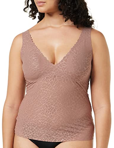 sloggi Damska koszulka z krótkim rękawem Zero Feel Lace 2.0, kakaowy, XS