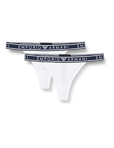 Emporio Armani Majtki Stringi (Paczka 2) Damskie, Biały, XL