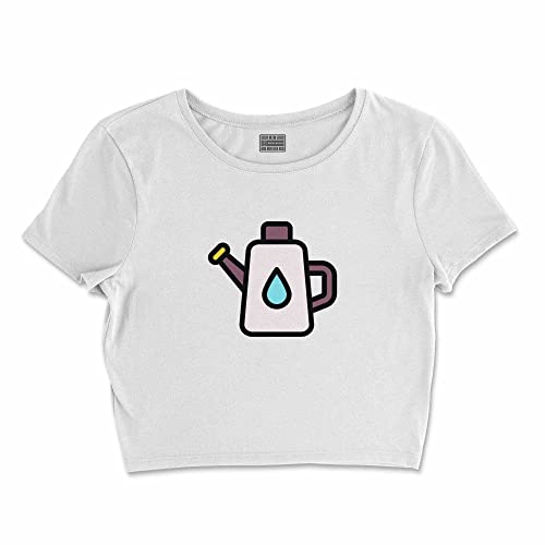 Bona Basics, Koszulka damska z nadrukiem cyfrowym,%100 bawełna, biała, casualowa, topy damskie, rozmiar: XL, biały, XL Krótki