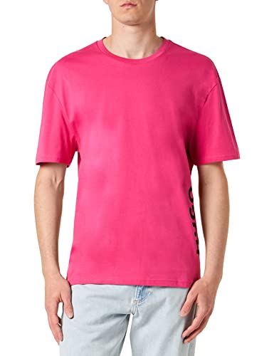 HUGO Męska koszula RN Relaxed Beach_T-Shirt, Bright Pink675, M, Bright Pink675, M