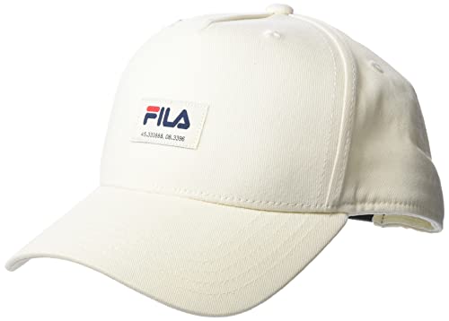 FILA Unisex Brighton Coord Label czapka baseballowa, Antique White, jeden rozmiar