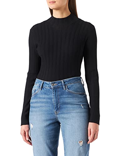 TOM TAILOR mine to five Damski Sweter ze stójką 1030383, 28992 - Obsidian Black, XXS