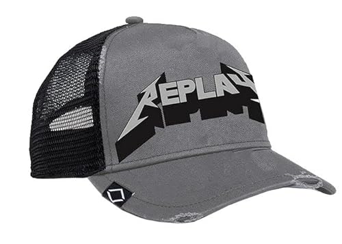 Replay Męska czapka baseballowa AM4330, 1545 Grey-Black, UNIC, 1545 GREY-BLACK, jeden rozmiar