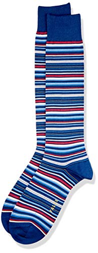 FALKE Mężczyźni Podkolanówki Microblock M KH Bawełna długie z wzorem 1 Para, Niebieski (Royal Blue 6000), 39-40