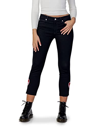 Love Moschino Dżinsy damskie, Niebieski Denim Rinse Washed, 25
