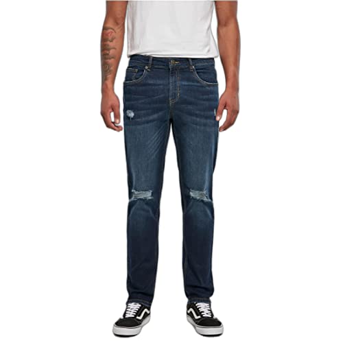 Urban Classics Distressed Stretch Denim Spodnie Męskie, Ciemnoniebieski wyblakły, 36