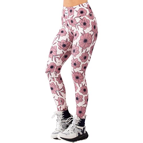 EIVY Damskie rajstopy Icecold legginsy, kwiaty ścienne, XXL, Kwiaty ścienne, XXL