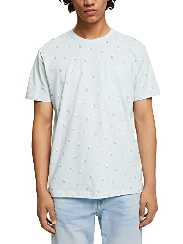 edc by ESPRIT Męski t-shirt 072CC2K316, 438/PASTEL Blue 4, standard