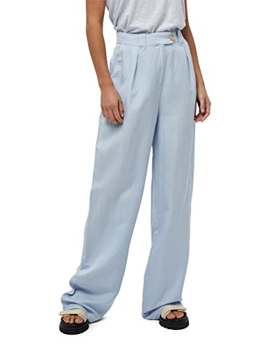 Minus Damskie spodnie lniane Marly Lienen, Ibiza Blue, 6