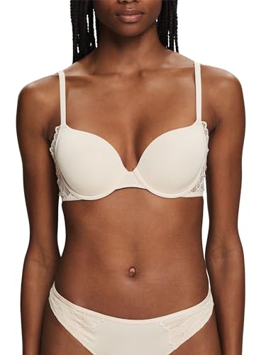 ESPRIT Damski biustonosz Big Flower Lace RCS Sexy Pad T-shirt, Sand, 80A