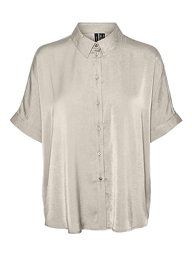 VERO MODA VMKATRINE S/S koszula damska Oversized Shirt WVN NOOS, brzoza, L
