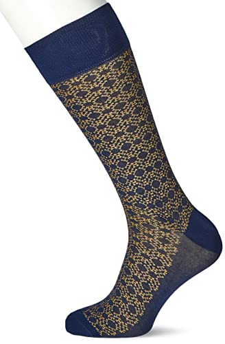 Hackett London Męskie skarpetki na całej powierzchni, granatowe, S/M