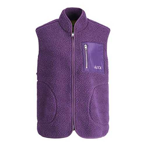 JACK&JONES damska kamizelka JXJULIE Teddy Vest SN, Acai, L, Acai, L