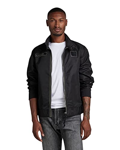 G-STAR RAW Męska kurtka Harrington, czarna (dk Black C143-6484), L, Czarny (Dk Black C143-6484), L