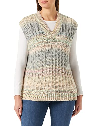 United Colors of Benetton Damski sweter dekolt w serek S/M 1005d400l kamizelka, wielokolorowy 690, L