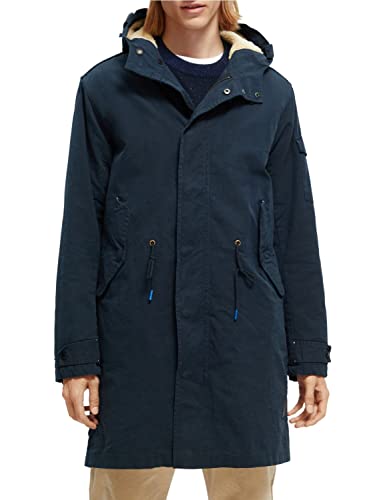 Scotch & Soda Męska kurtka z Teddy Lining Parka, Navy 0004, S