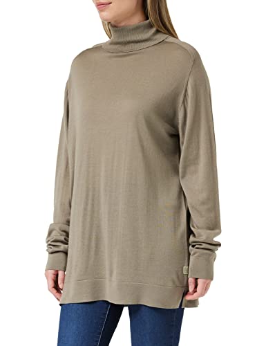 G-STAR RAW Damski sweter Turtle Knit, Beżowy/Khaki (Dk Lever B692-b416), XS
