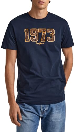 Pepe Jeans Koszulka męska Wyatt, Niebieski (Dulwich), XL
