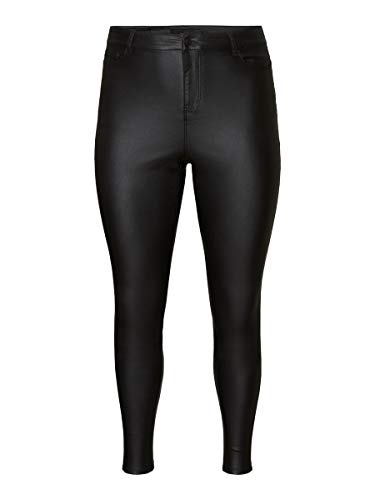 Vero Moda Curve Vmlora Hw SS Coat Pants-K Curve Noos spodnie damskie, Czarny/szczegóły: powłoka, 54 PL