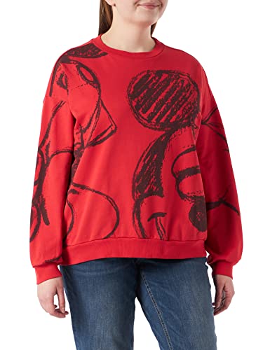 Desigual Bluza damska Sweat_Play Mickey, pomarańczowy, XS