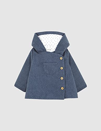 Gocco Abrigo De Espiga Acolchado wyściełany płaszcz w jodełkę, Azul Pato, 6-9 miesi?cy