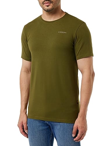 G-STAR RAW Męski t-shirt Base Slim, Zielony (Dark Olive D19070-c723-c744), S