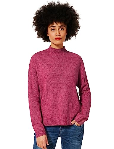 Street One Damski sweter z dzianiny, Woody Rose Melange, 42