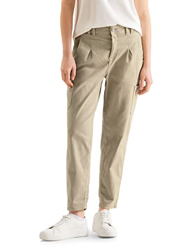Street One Damskie spodnie cargo, Gładki piasek myty, 27W / 28L