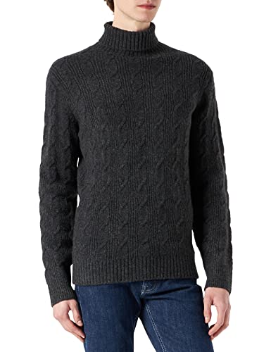 Seidensticker Męska kurtka z dzianiny - Shaped - lekko taliowana - długi rękaw, Anthra (Anthra 37), 3XL