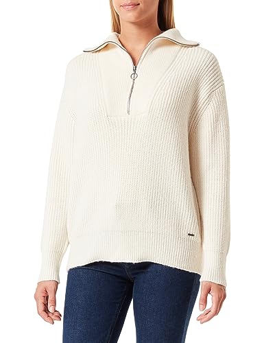 TILDEN Damski sweter z dzianiny 39431293, wełniany biały, XL, biały (wollweiss), XL