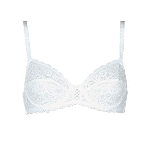 Dim Damski biustonosz Soutien-gorge 3/4 Cup Avec Armatures Sublim Dentelle biustonosz z fiszbinami, biały (biały 0hy), 70C