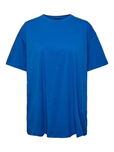 PIECES Damska koszulka Pcrina Ss Oversized Tee Noos Bc, Princess Blue, S