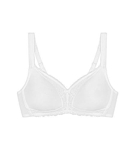 Triumph Damski nowoczesny biustonosz koronkowy + bawełniany N, biały, 105A
