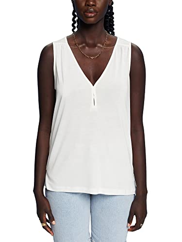 Esprit Collection Top z dżerseju, Tencel™ Lyocell, biały, L