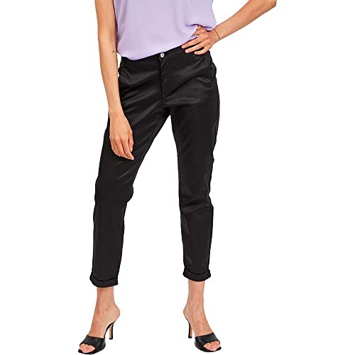Vila spodnie damskie spodnie cropped chinos, czarny (czarny czarny), 38