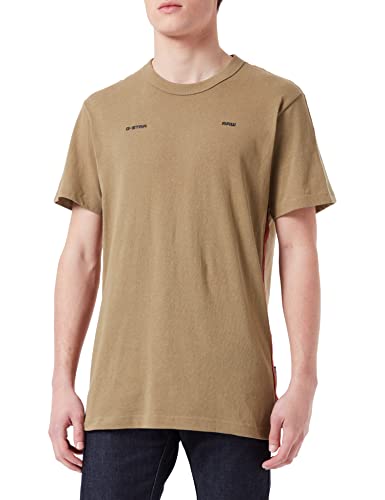 G-STAR RAW Męski t-shirt z kolorowymi blokami, Wielokolorowy (Fresh Army Green/Lt Moss Color Block C336-d017), XL