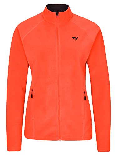 Ziener Damska kurtka polarowa JORDIE Mid Layer | długi rękaw, oddychająca, Polartec, czerwony (hot red), 42
