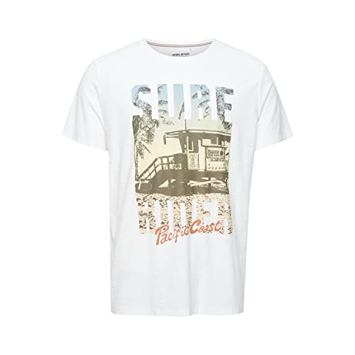 Blend Męski T-shirt T-shirt, 110602/Snow biały, L, 110602/Snow White, L