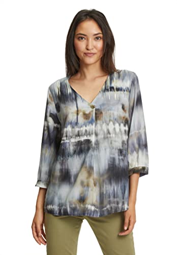 Betty Barclay Bluzka damska 8472/1513, niebieska/khaki, 44 (DE)