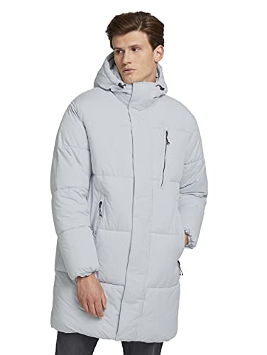 TOM TAILOR Denim Męskie Pikowany płaszcz z poliestru pochodzącego z recyklingu 1026693, 11306 - Pearl Blue Grey, XL