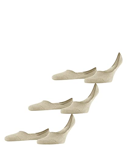 FALKE Mężczyźni Stopki Step Medium Cut 3-Pack M IN Zrównoważona Bawełna niewidoczne jednokolorowe 3 Pak, Beżowy (Sand Melange 4650), 39-40